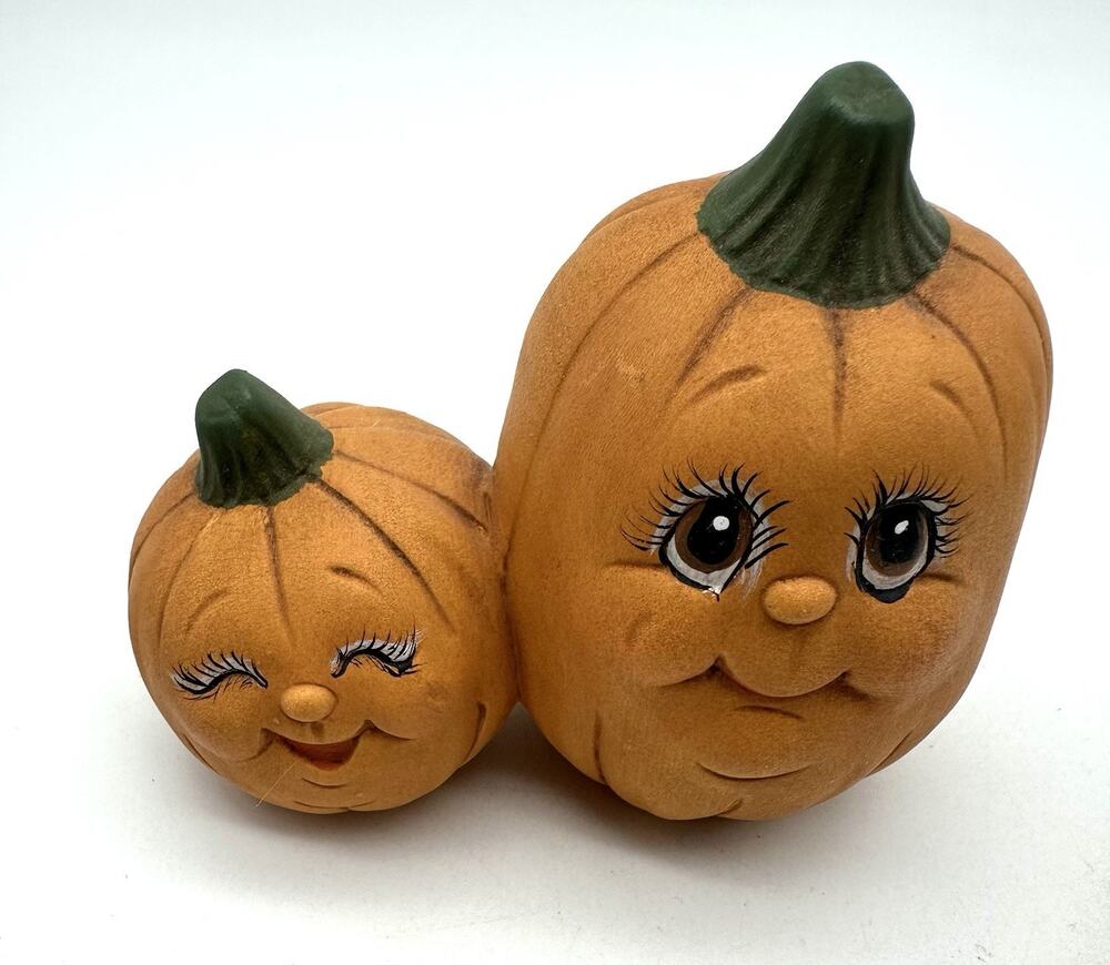 Vintage Halloween Figurine Decoration Anthropomorphic Pumpkin Jack O Lanterns